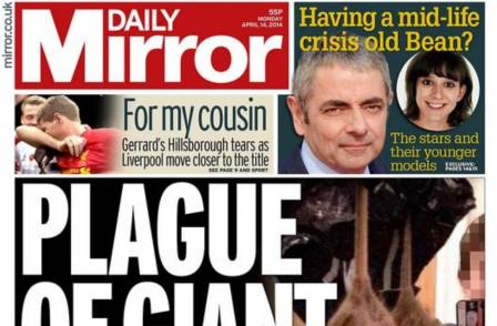 Daily Mirror wrongly claimed front page picture of giant rat was taken in Liverpool